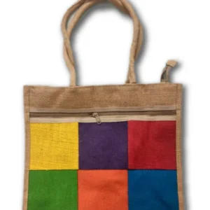 Jute Bag (Check Box Print)