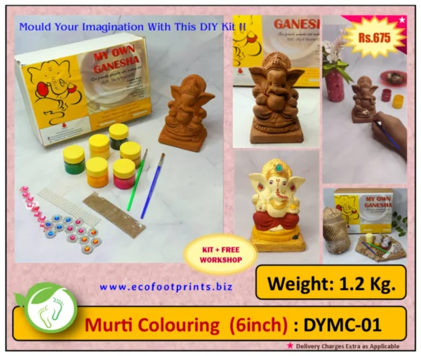 Ganesha Murti Colouring Kit (6 inch)